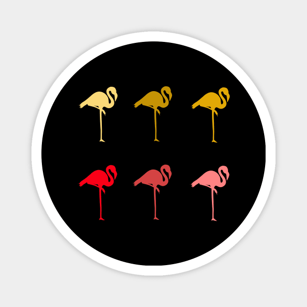 Colourful Flamingo Magnet by Imutobi